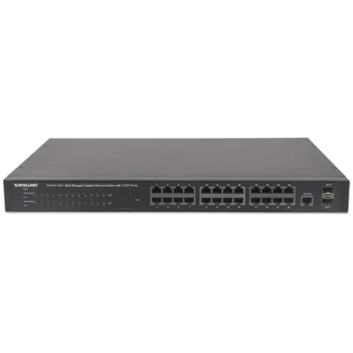 INTELLINET SWITCH 24 PUERTOS GIGABIT 2 SFP