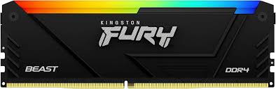 RAM KINGSTON FURY BEAST RGB 16GB DDR4 3200 NEGRO