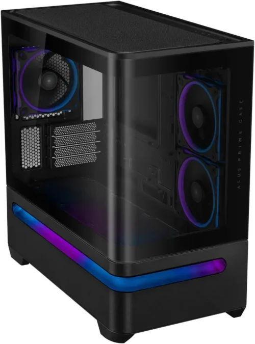 GABINETE ASUS PRIME AP202 ARGB M-ATX BLACK CRISTAL